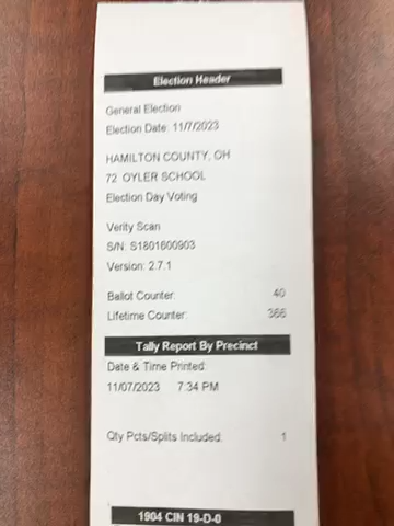 Poll tape recording — Hamilton County