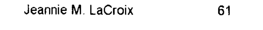 The line from the precinct 707 poll tape reading Jeannie M. LaCroix 61