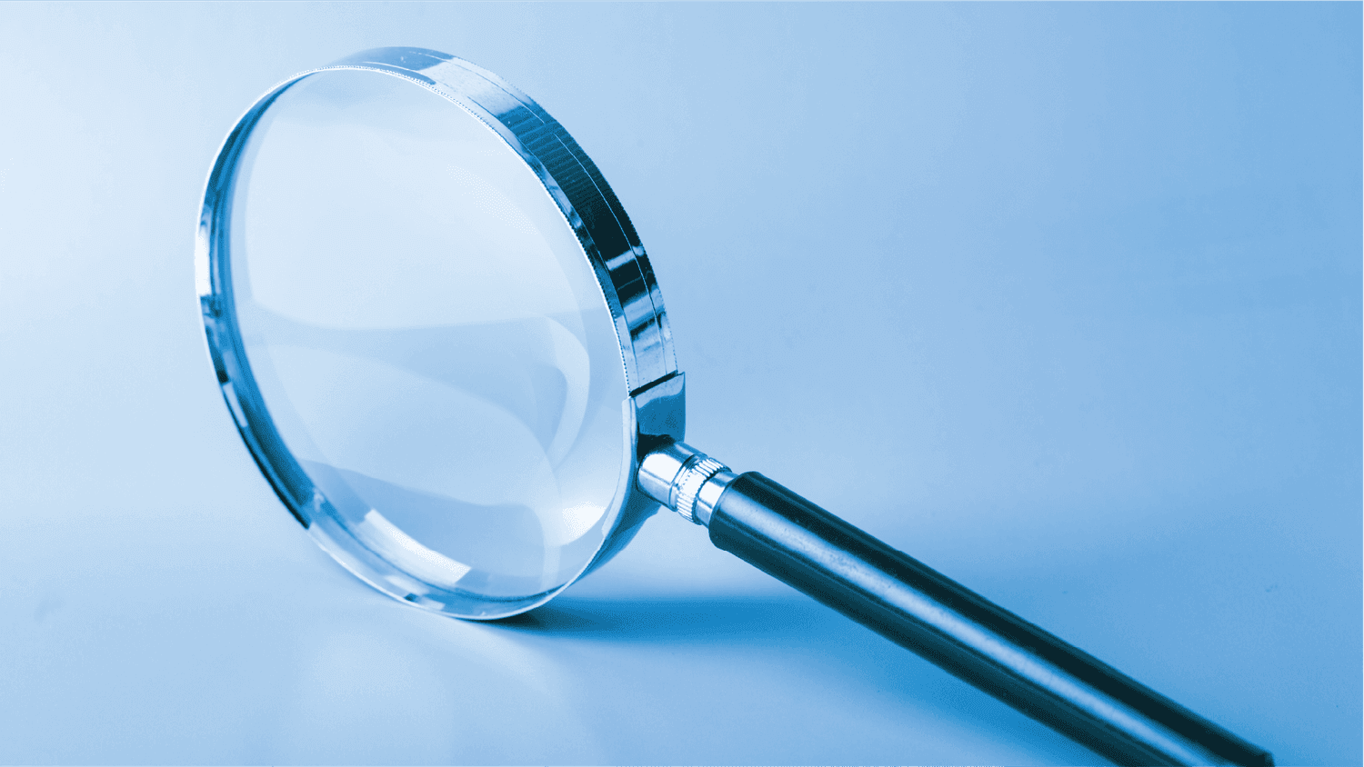 A magnifying glass over a document — public verification